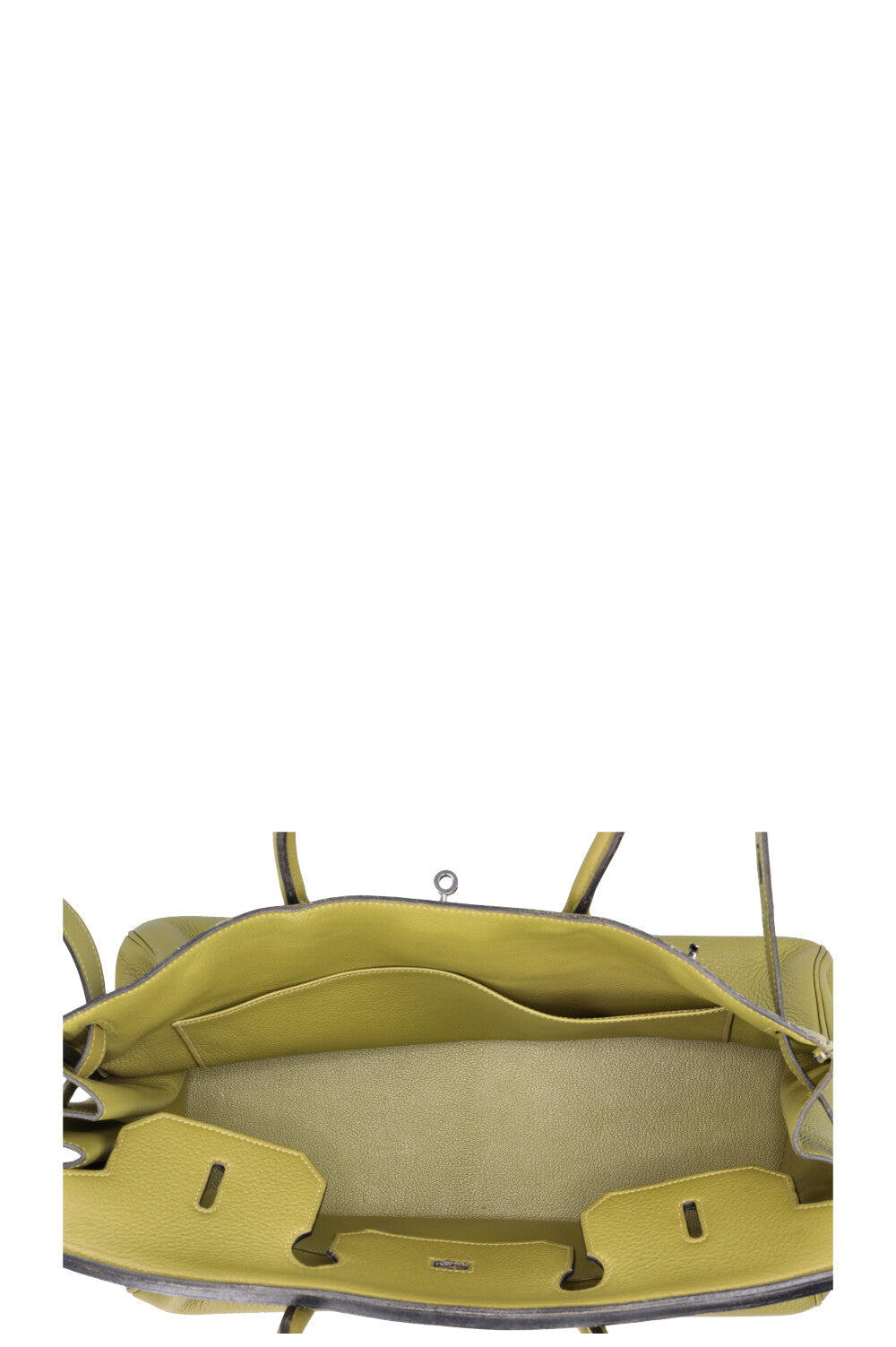 HERMÈS Birkin 40 Clemence Leather Vert Chartreuse