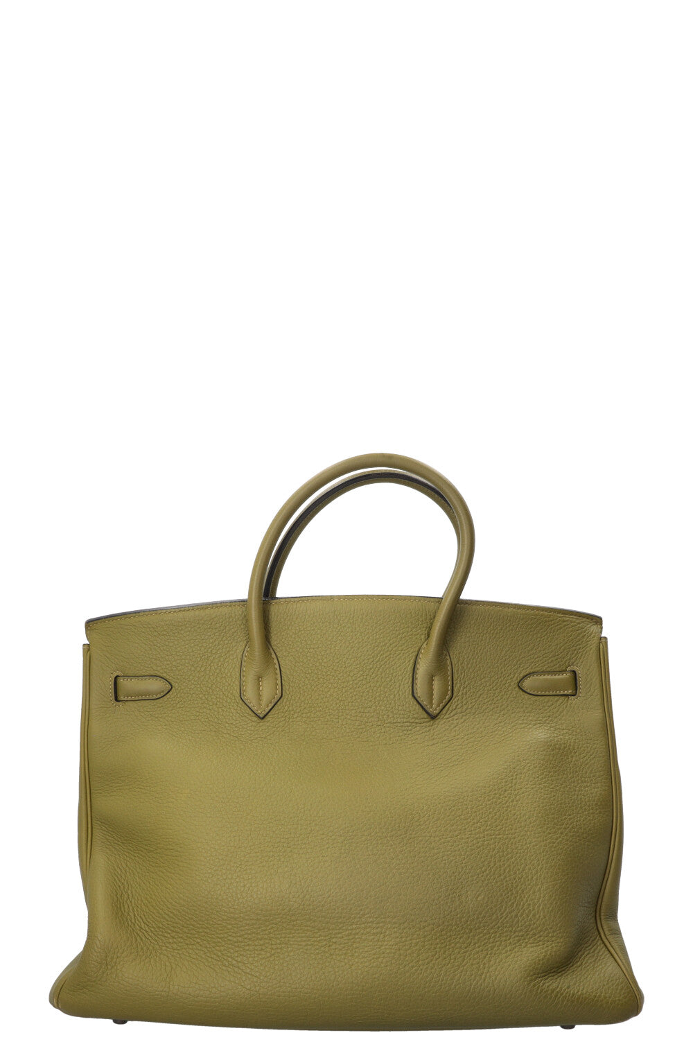 HERMÈS Birkin 40 Clemence Leather Vert Chartreuse
