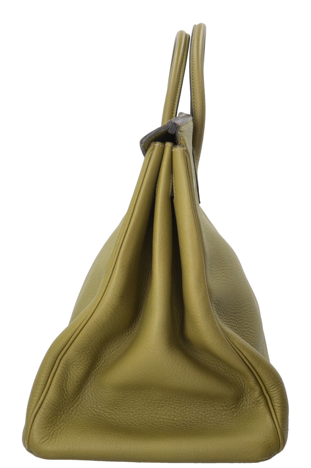 HERMÈS Birkin 40 Clemence Leather Vert Chartreuse