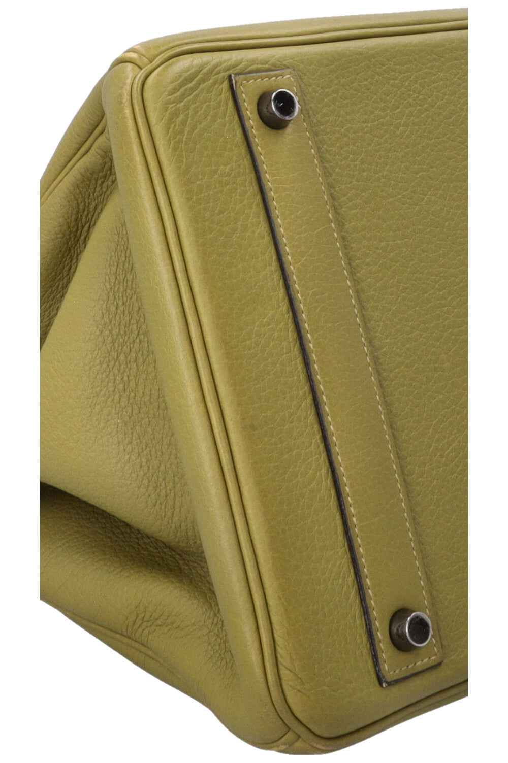 HERMÈS Birkin 40 Clemence Leather Vert Chartreuse