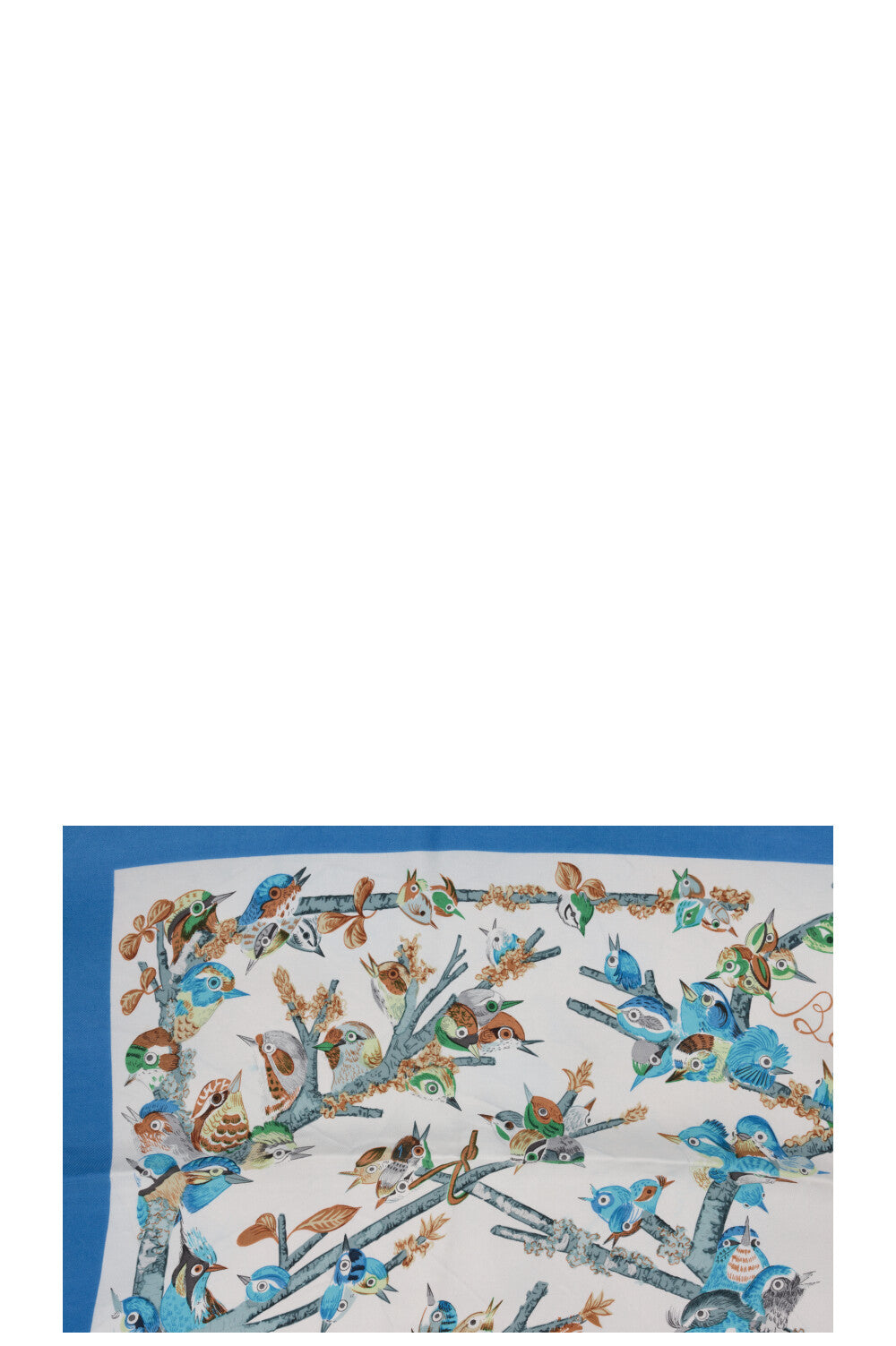 HERMÈS Bocage 90 Scarf Silk Blue