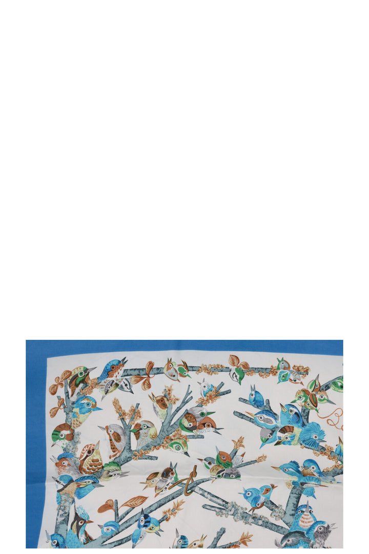 HERMÈS Bocage 90 Scarf Silk Blue