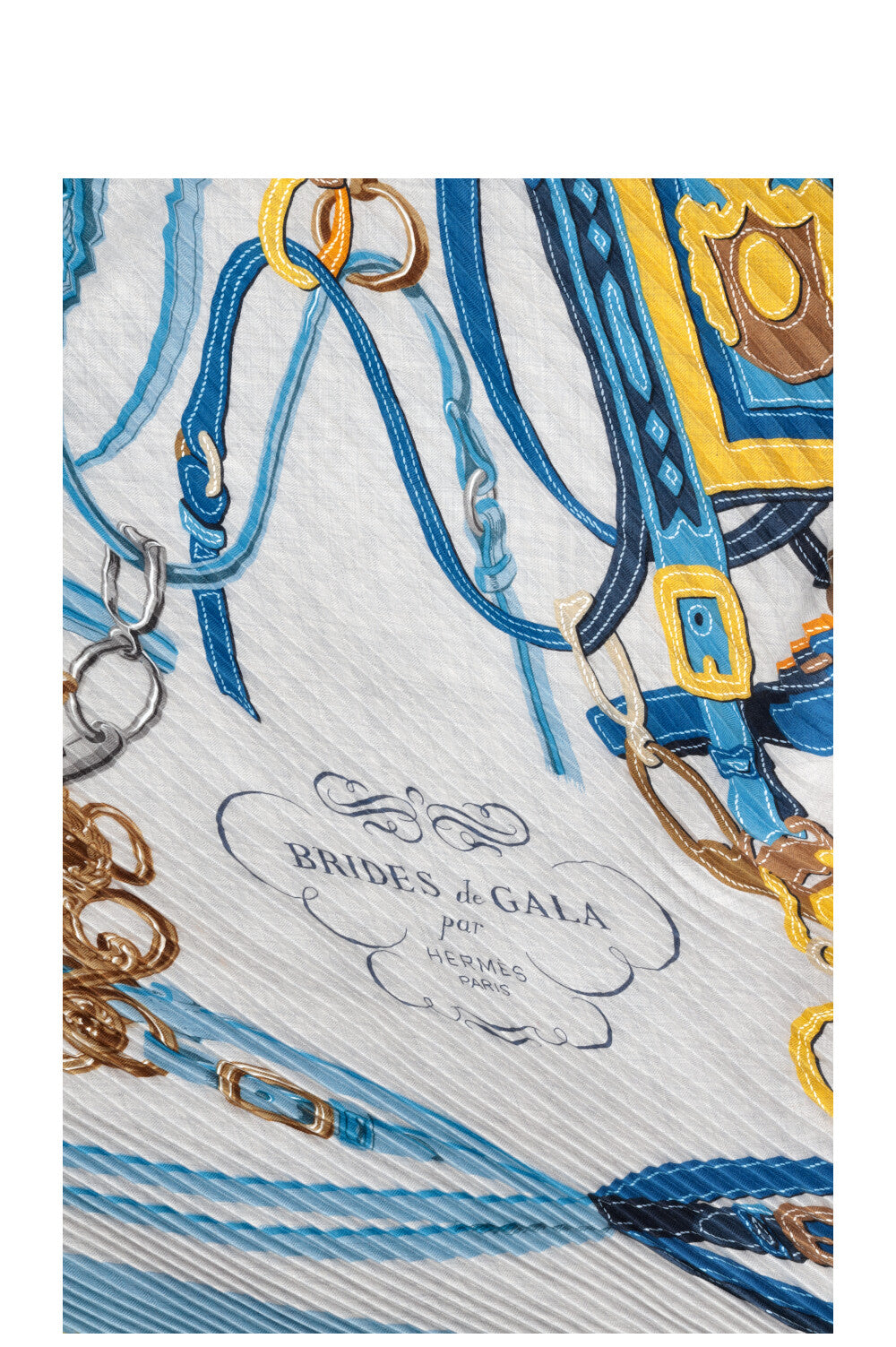 HERMÈS Brides de Gala Plisée 140 Scarf Cashmere Silk