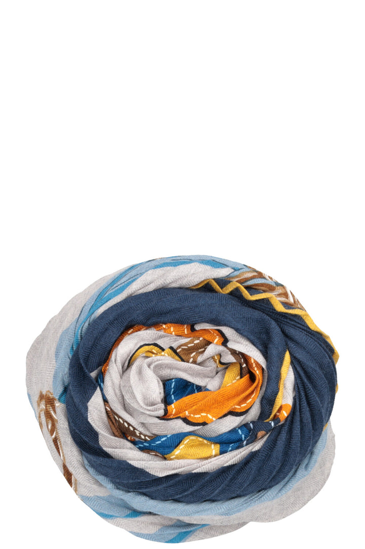 HERMÈS Brides de Gala Plisée 140 Scarf Cashmere Silk