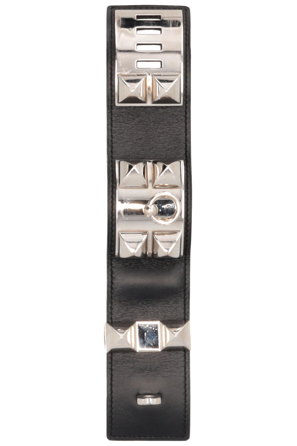 Bracelet HERMÈS CDC en cuir noir