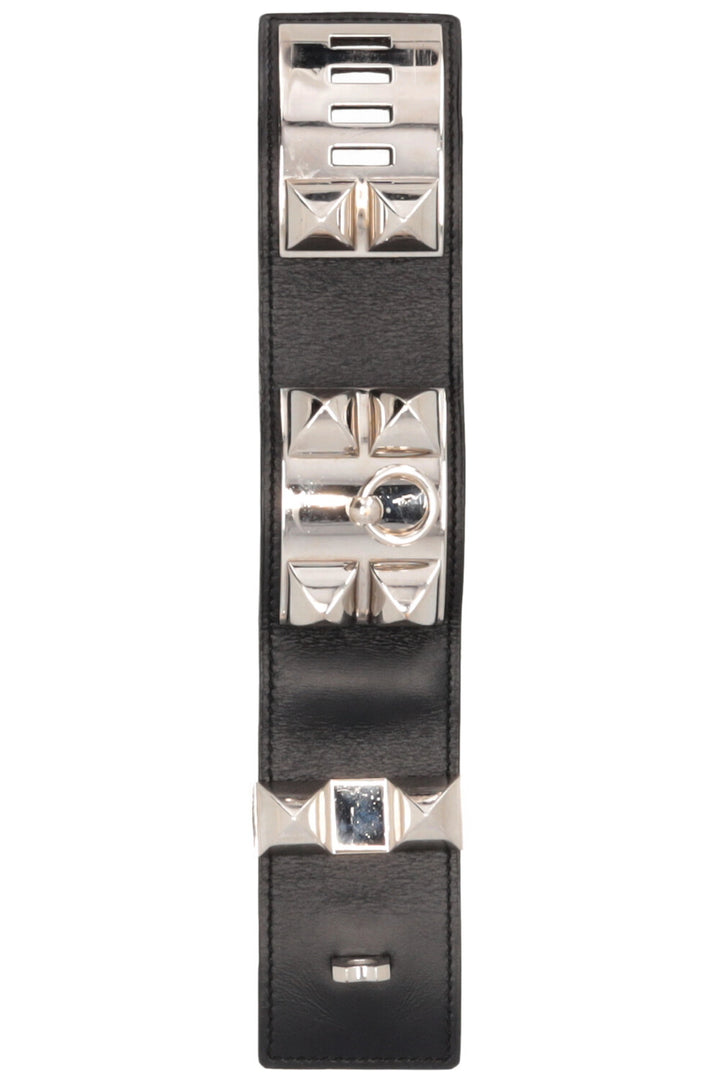 Bracelet HERMÈS CDC en cuir noir