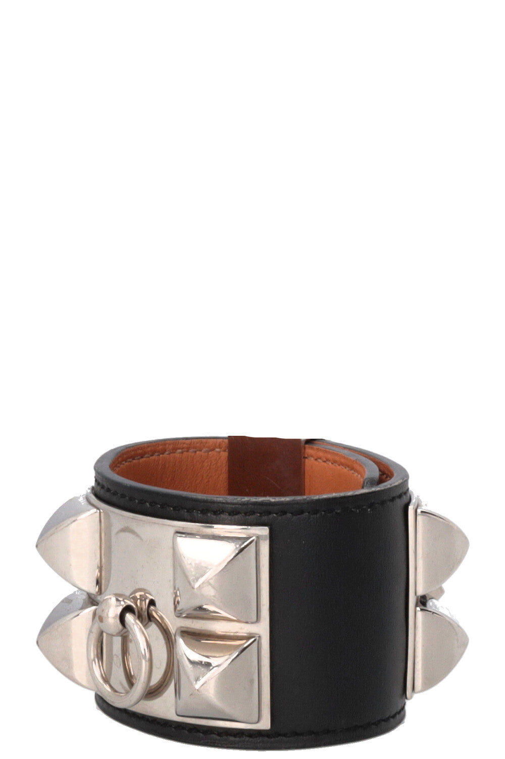 Bracelet HERMÈS CDC en cuir noir