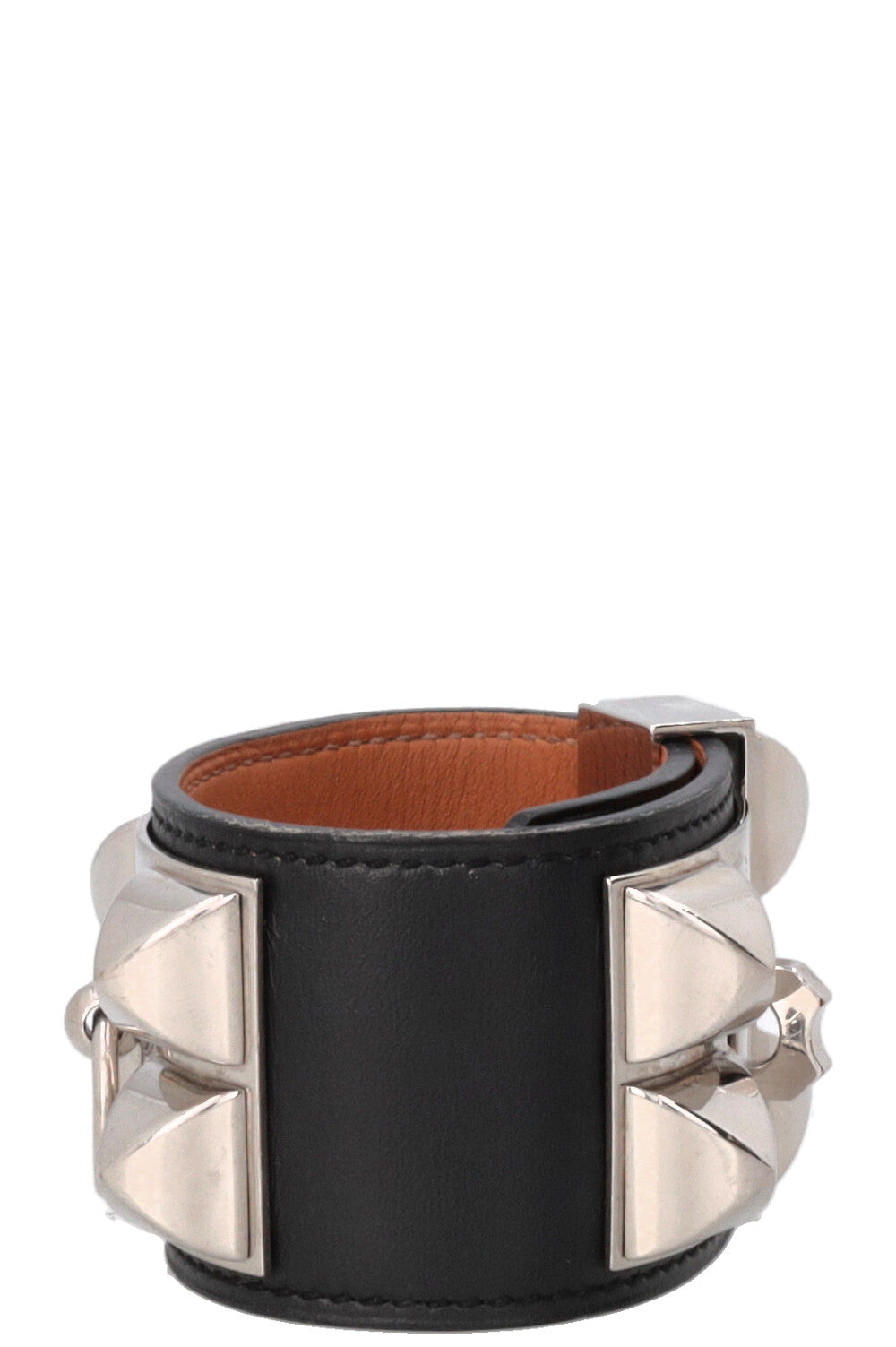 Bracelet HERMÈS CDC en cuir noir