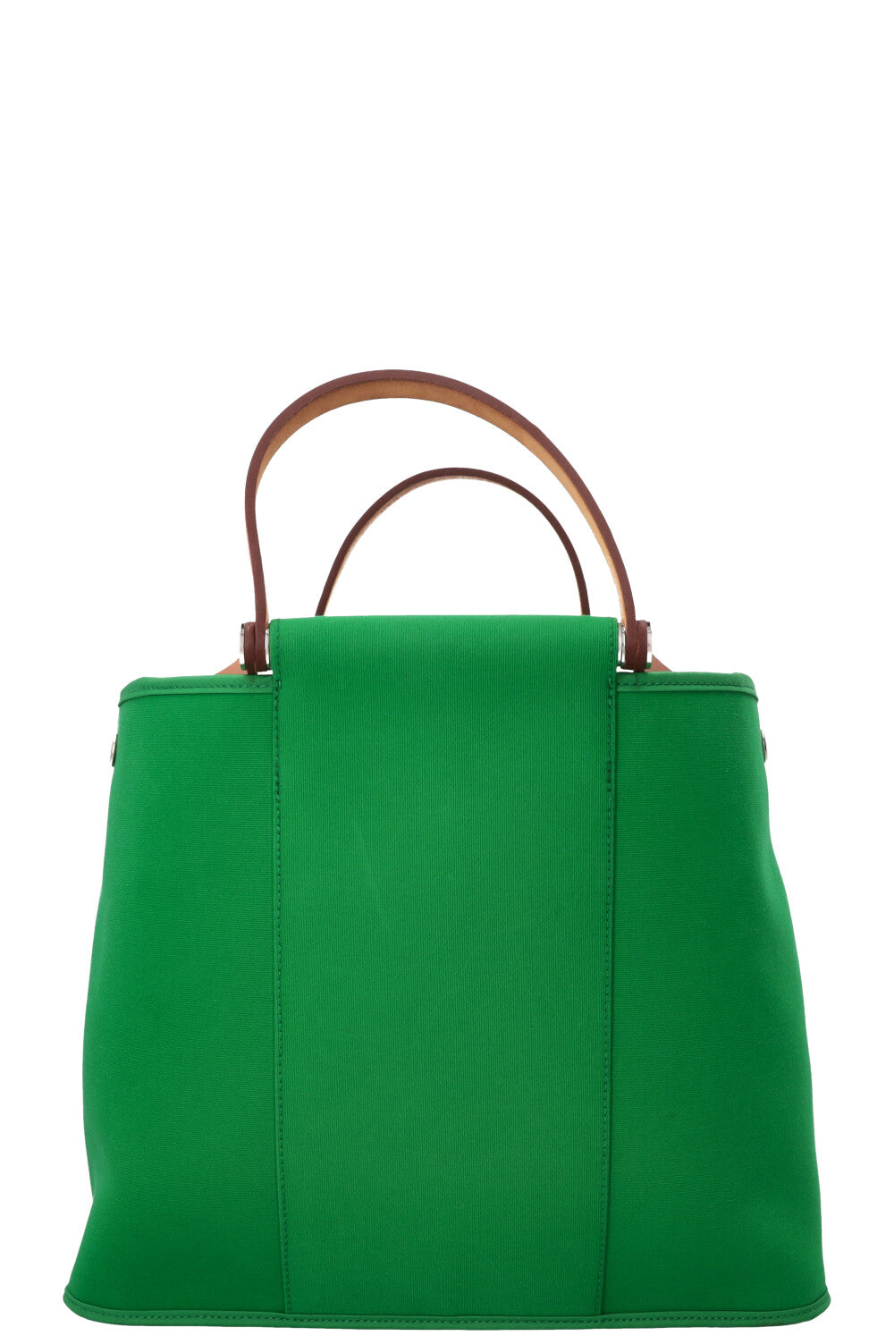 HERMÈS Cabag Elan 32 Canvas Leather Bamboo
