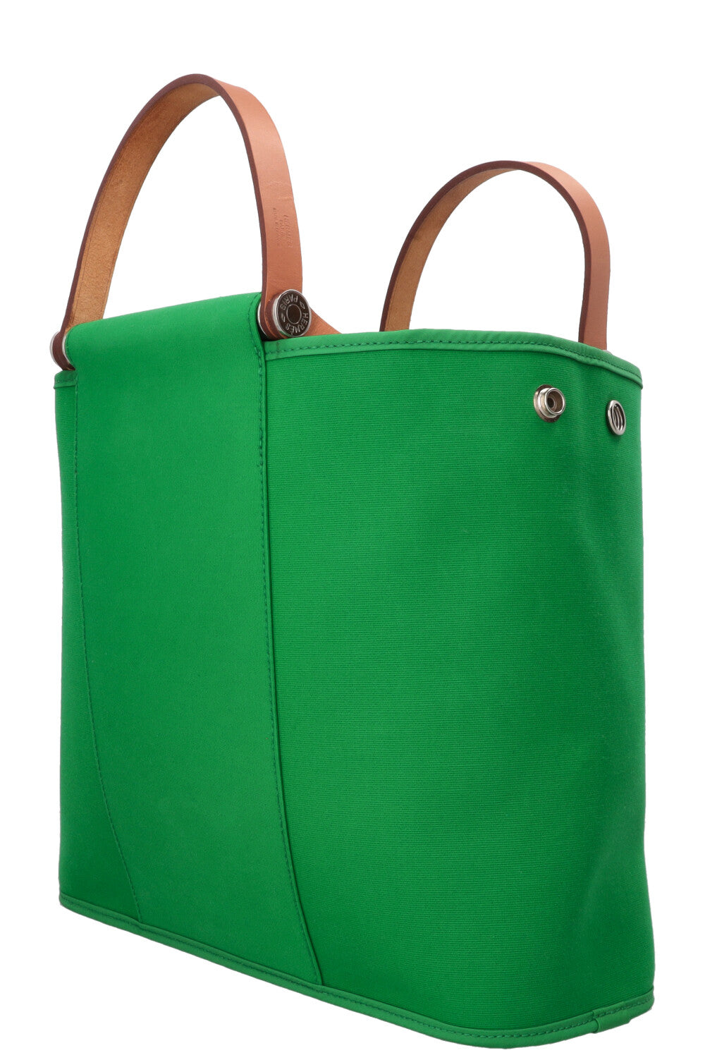 HERMÈS Cabag Elan 32 Canvas Leather Bamboo