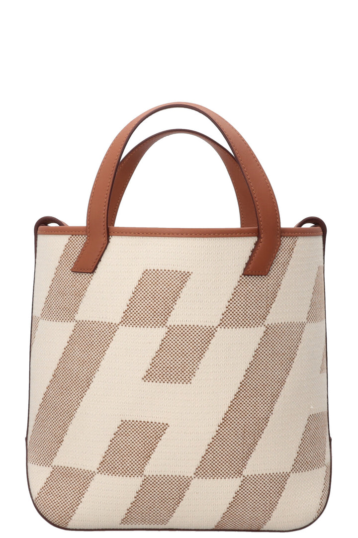 HERMÈS Cabas H 27 Canvas Leather Gold