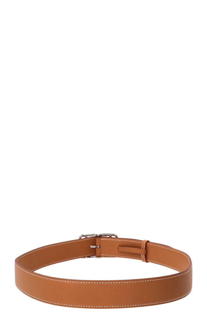 HERMÈS Cape Cod 32 Ceinture Vachette Naturelle