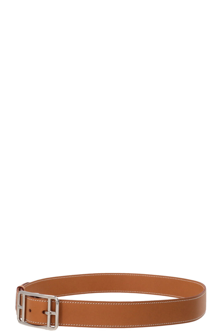 HERMÈS Cape Cod 32 Ceinture Vachette Naturelle