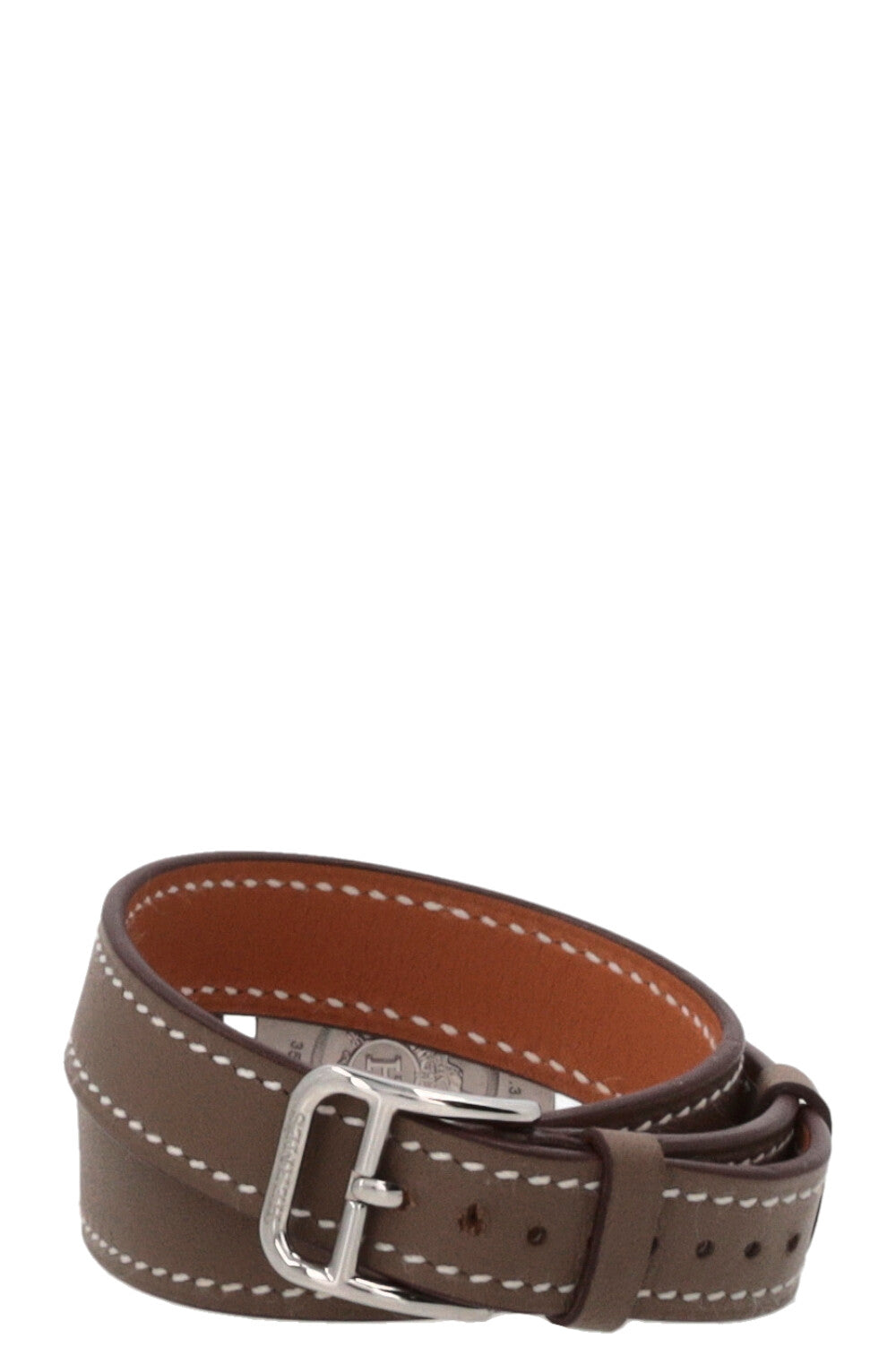 Montre HERMÈS Cape Cod Double Tour 31 Acier Inoxydable Diamants Étoupe
