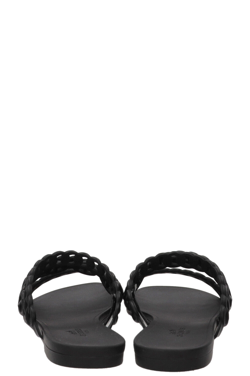 HERMÈS Chaine D'Ancre Slides Rubber Black