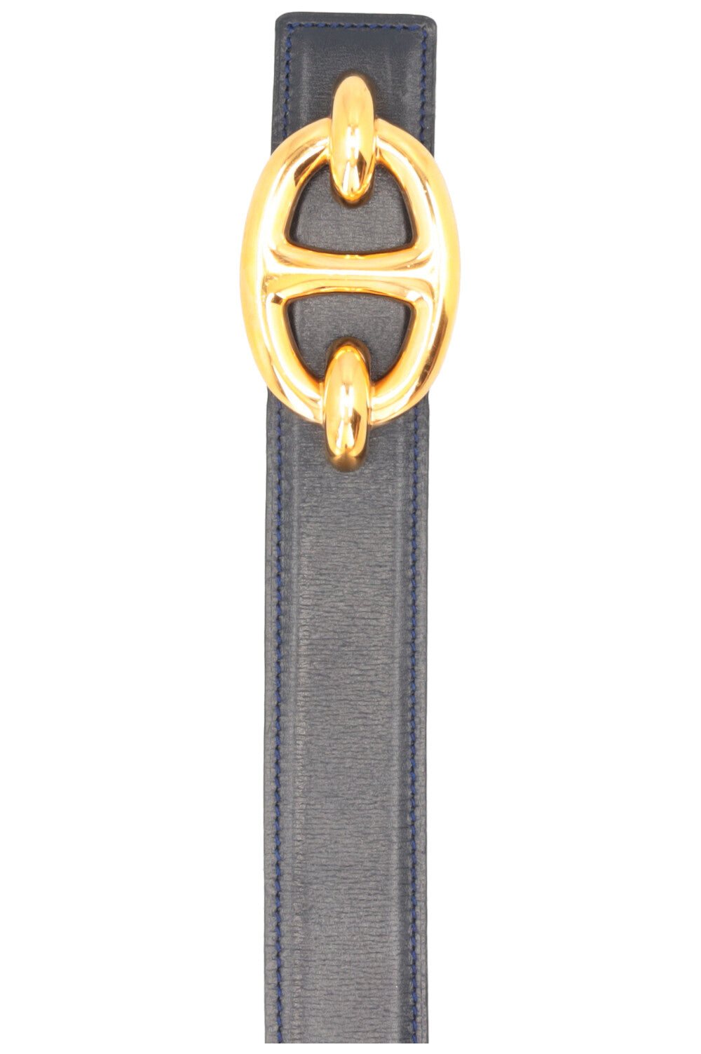 HERMÈS Chaine d'Ancre Reversible Belt Swift Navy Green