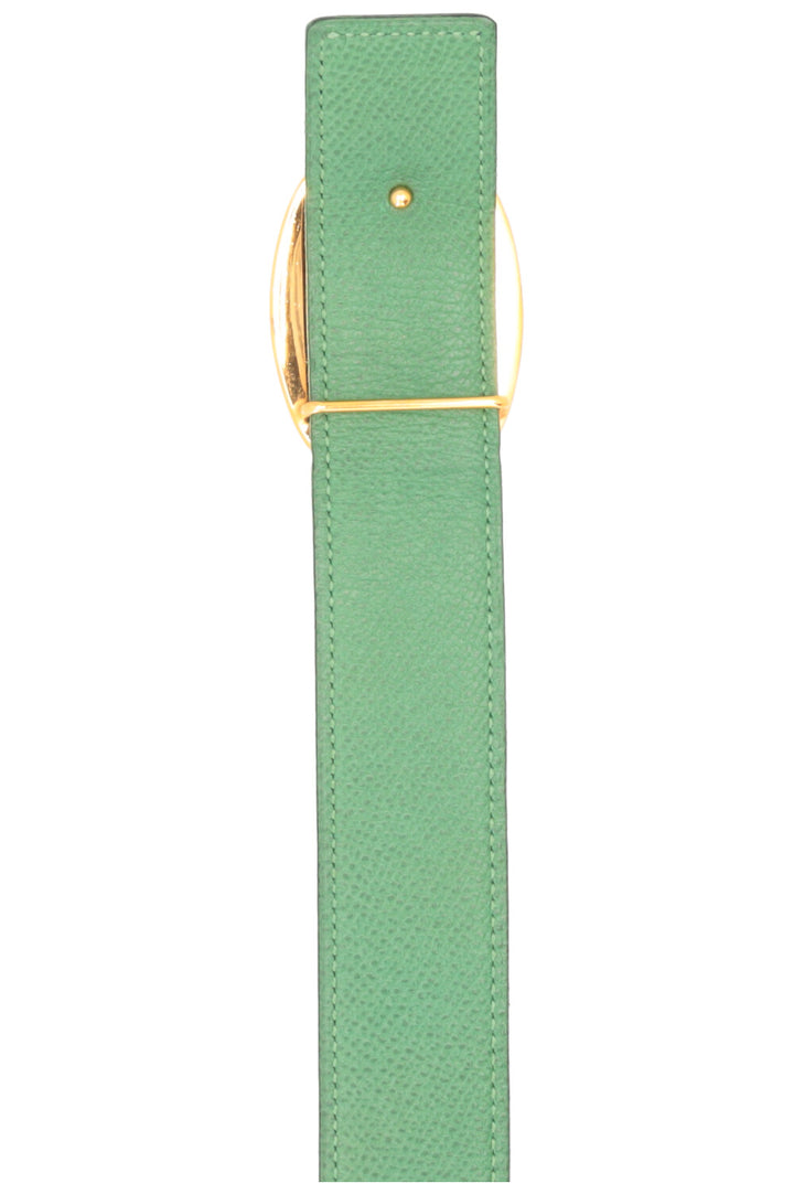 HERMÈS Chaine d'Ancre Reversible Belt Swift Navy Green