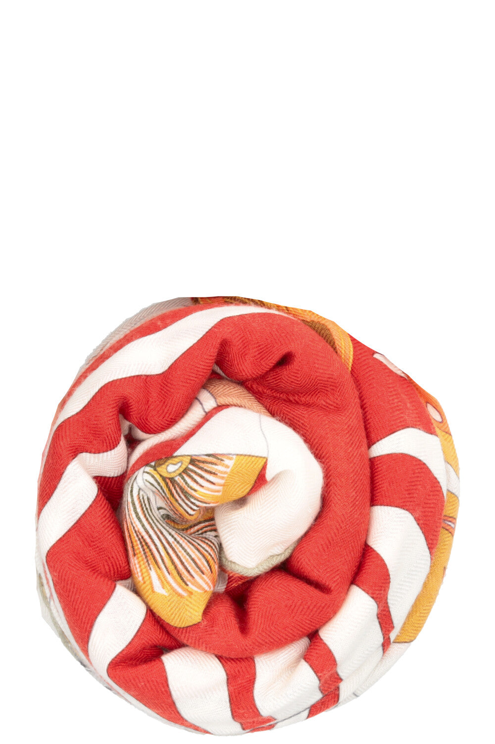 Carré HERMÈS Cheval Masque 140 en cachemire blanc