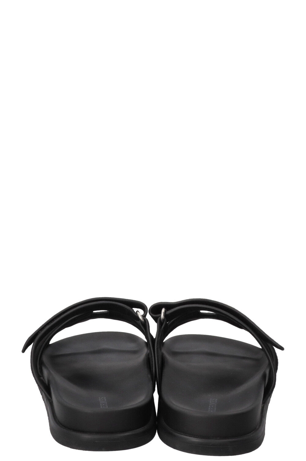 HERMÈS Chypre Sandals Calf Hair Noir