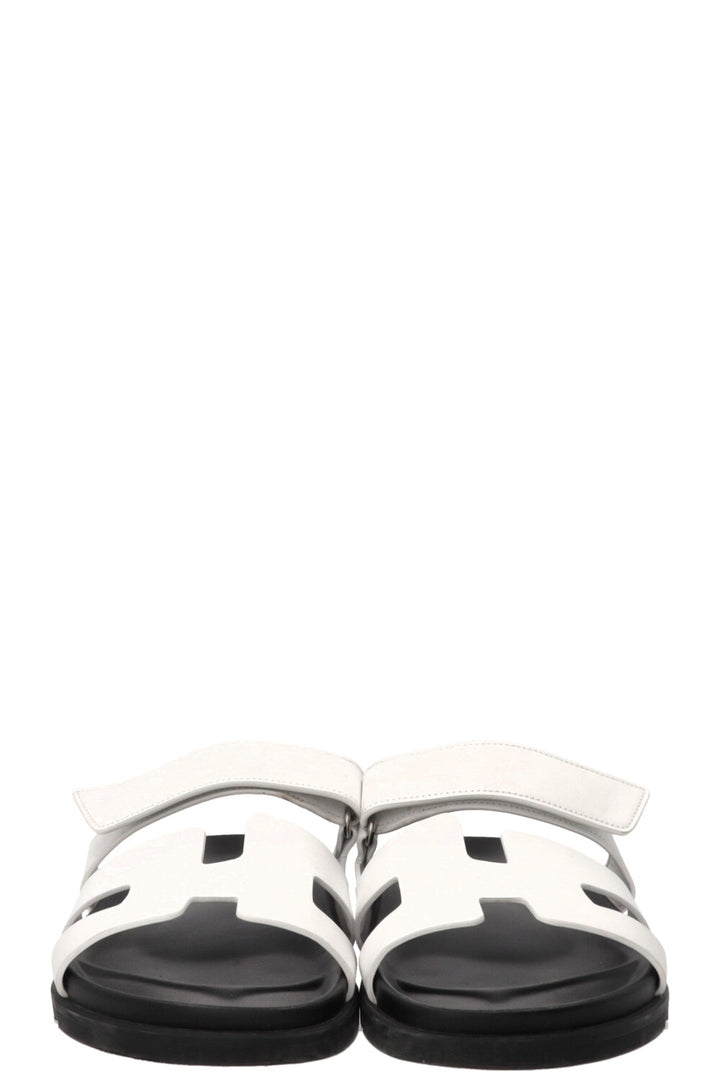 HERMÈS Chypre Sandals Leather White