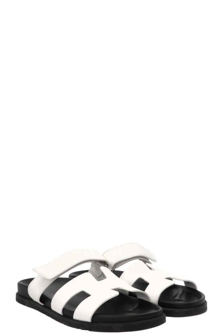 HERMÈS Chypre Sandals Leather White