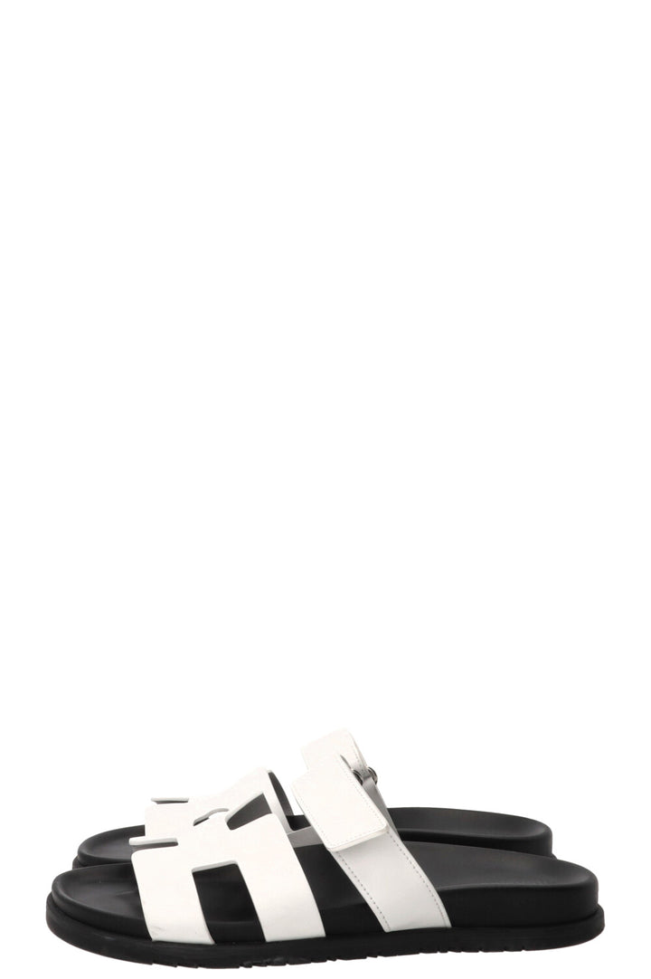 HERMÈS Chypre Sandals Leather White