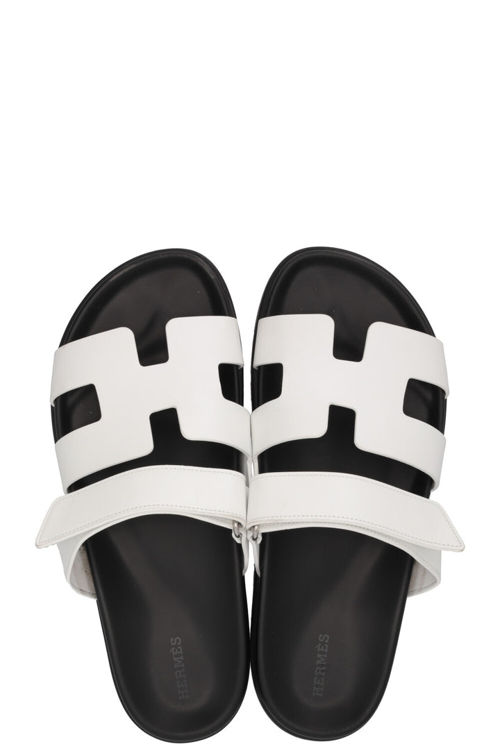HERMÈS Chypre Sandals Leather White