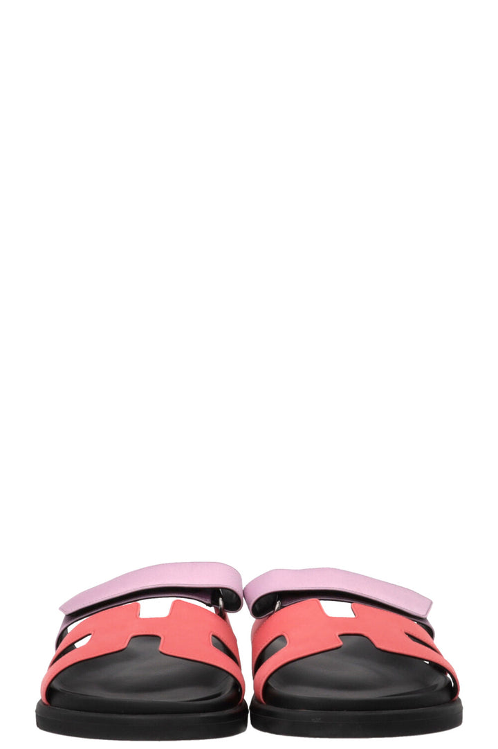 HERMÈS Chypre Sandals Silk Pink Lilac