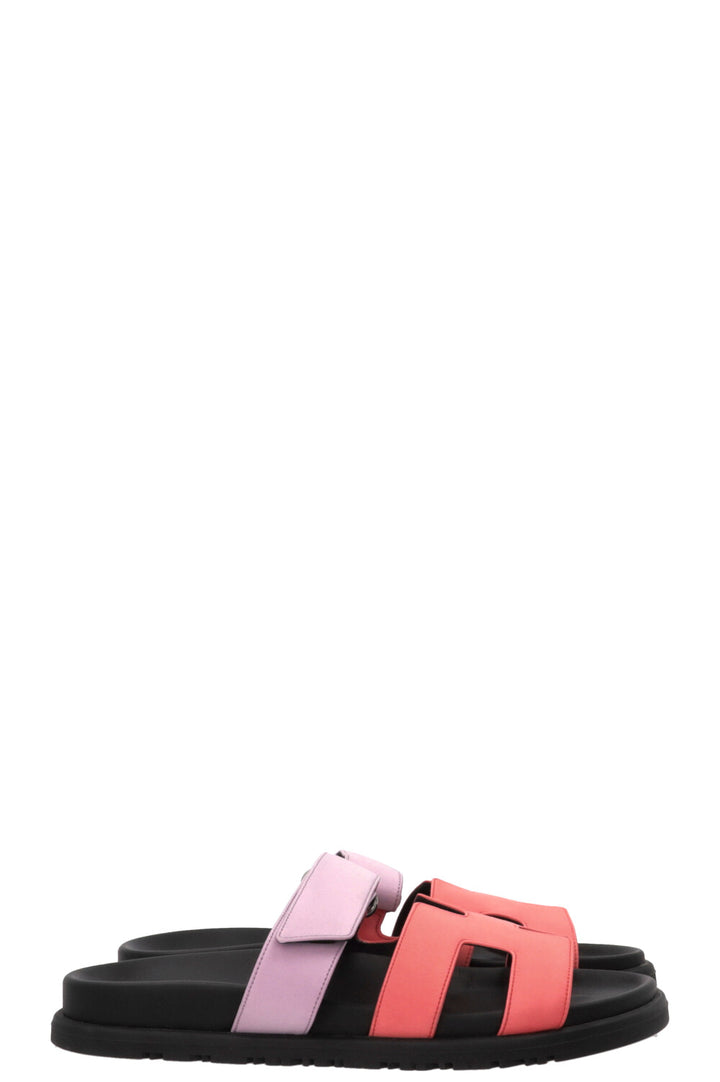 HERMÈS Chypre Sandals Silk Pink Lilac