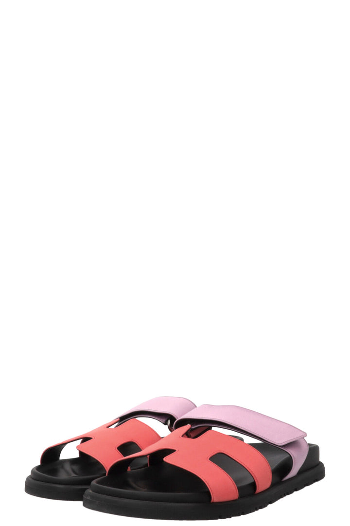 HERMÈS Chypre Sandals Silk Pink Lilac