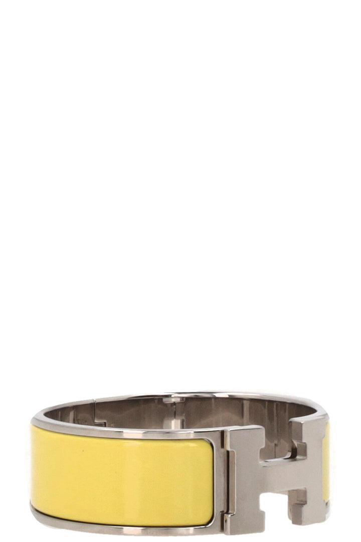HERMÈS Clic Clac H Bracelet Palladium-plated metal Yellow
