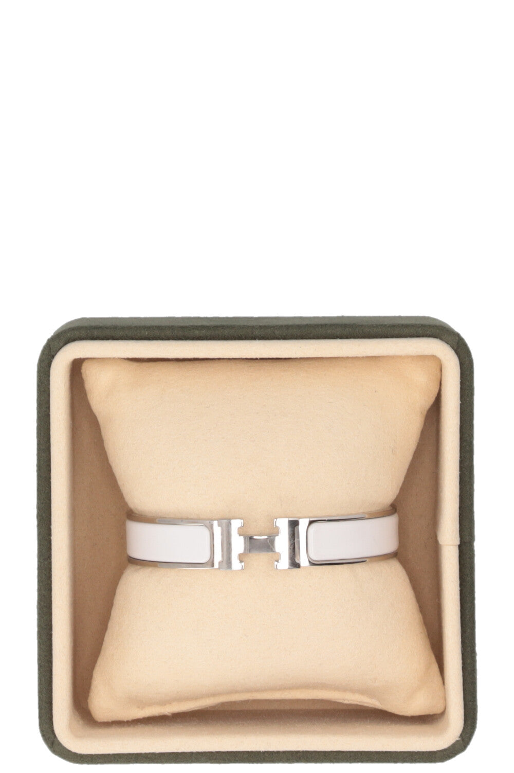 HERMÈS Clic H Bracelet White