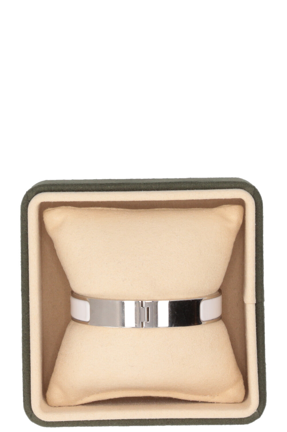 HERMÈS Clic H Bracelet White