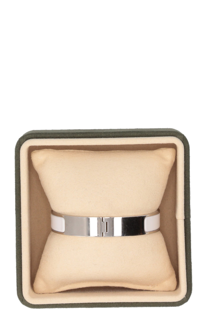 HERMÈS Clic H Bracelet White