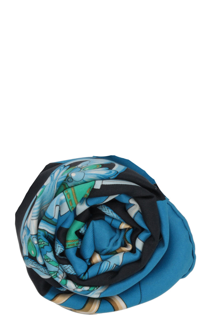 HERMÈS Cliquetis Carré 90 Silk Multicolor