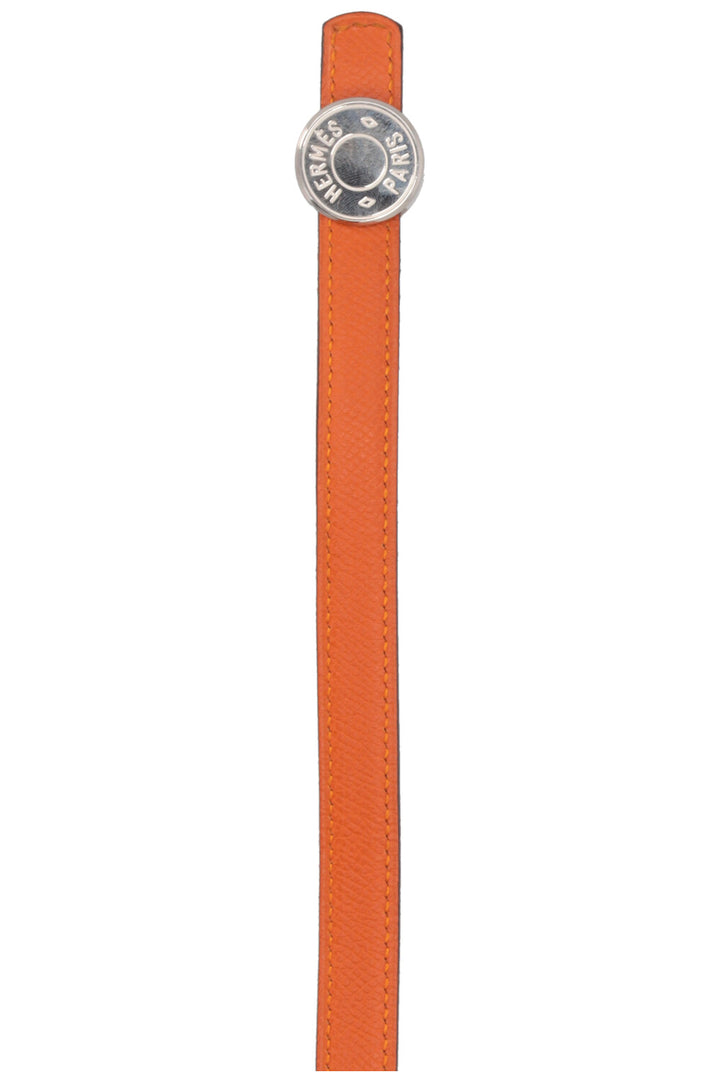 HERMÈS Clou De Selle Reversible Belt Orange Black