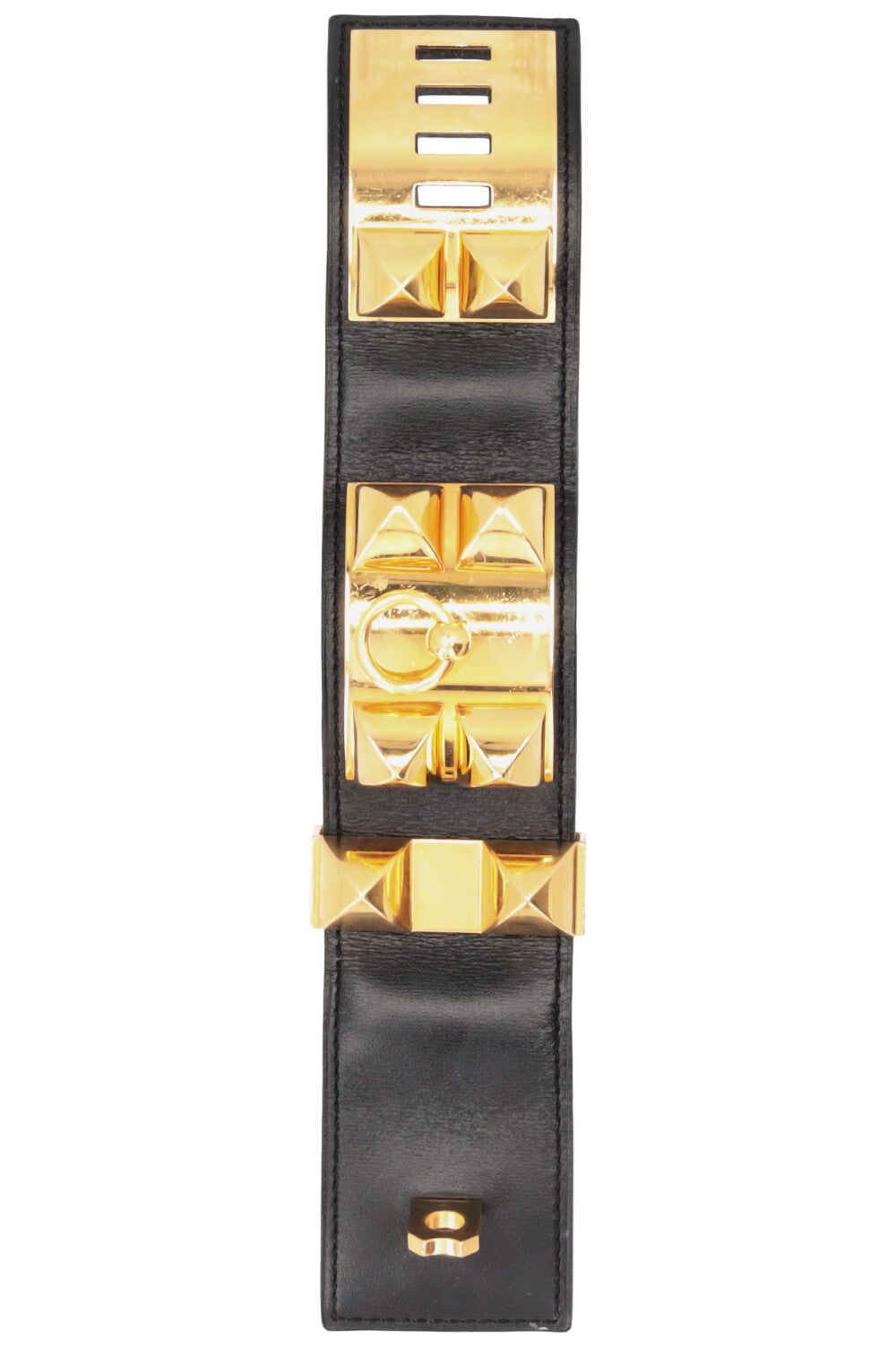 HERMÈS Collier de Chien Bracelet Black Gold
