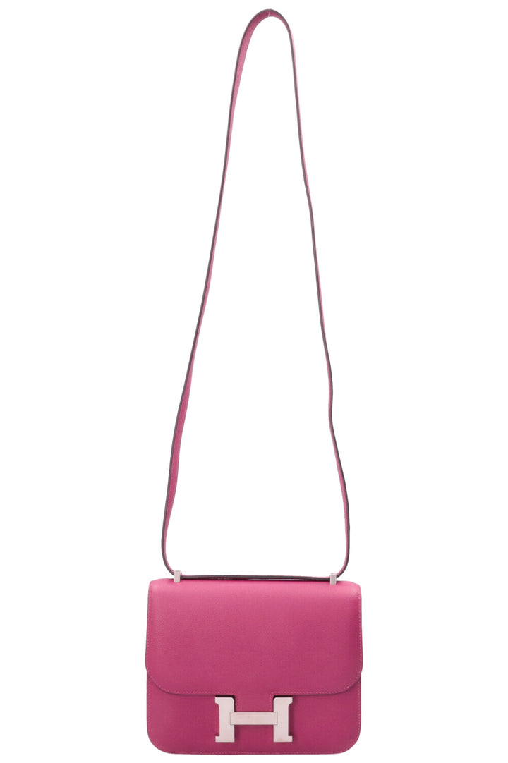 HERMÈS Constance 18 Evercolor Rose Pourpre