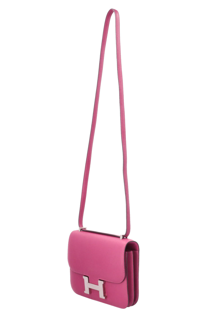 HERMÈS Constance 18 Evercolor Rose Pourpre