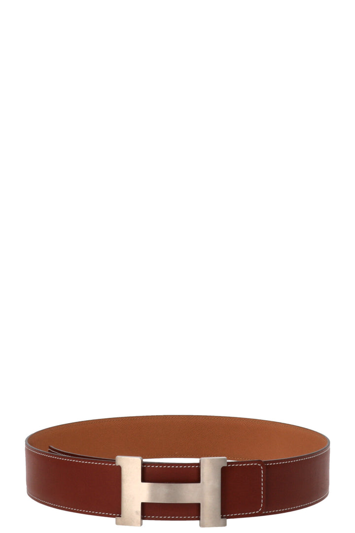 HERMÈS Constance 42 Reversible H Belt Tan