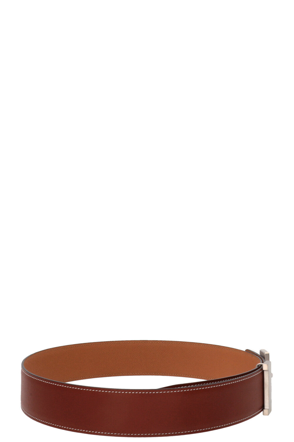 HERMÈS Constance 42 Reversible H Belt Tan