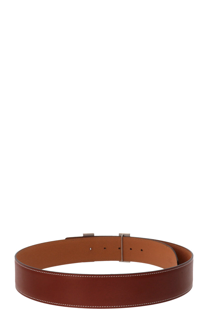 HERMÈS Constance 42 Reversible H Belt Tan