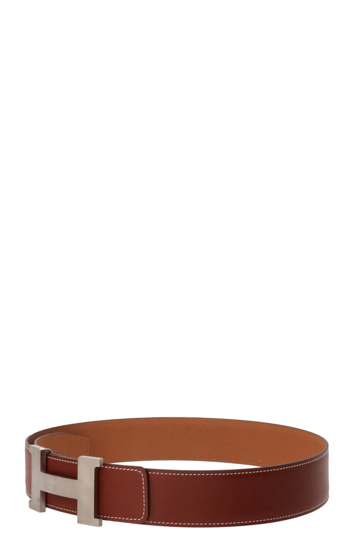 HERMÈS Constance 42 Reversible H Belt Tan