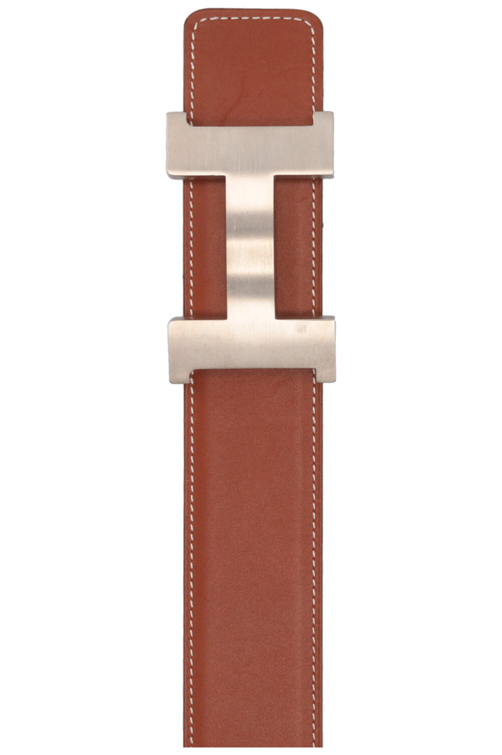 HERMÈS Constance 42 Reversible H Belt Tan