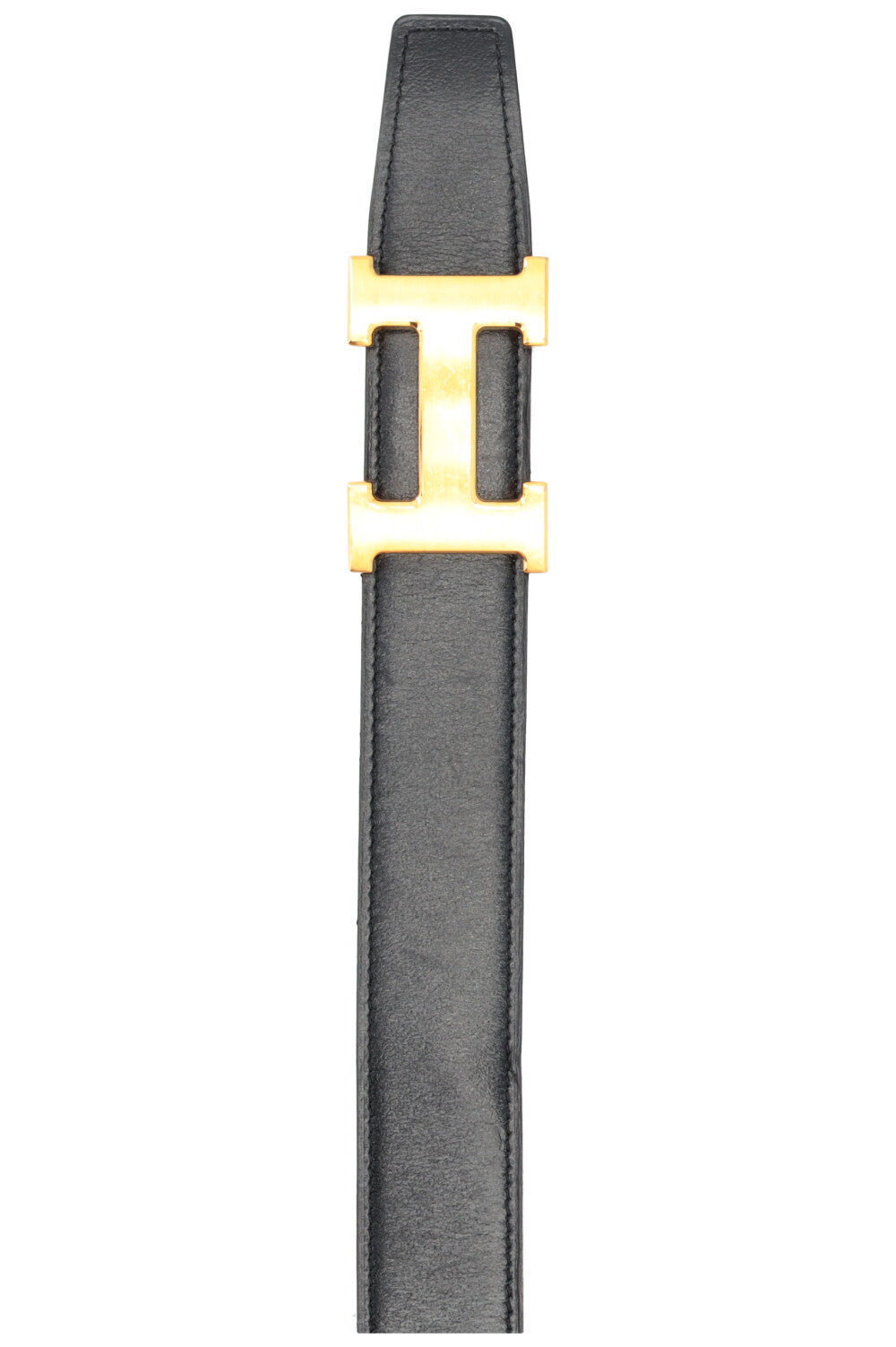 HERMÈS Constance Belt Leather Black