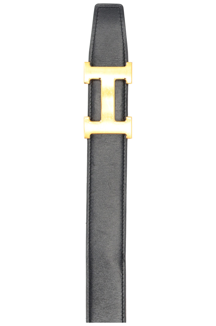 HERMÈS Constance Belt Leather Black