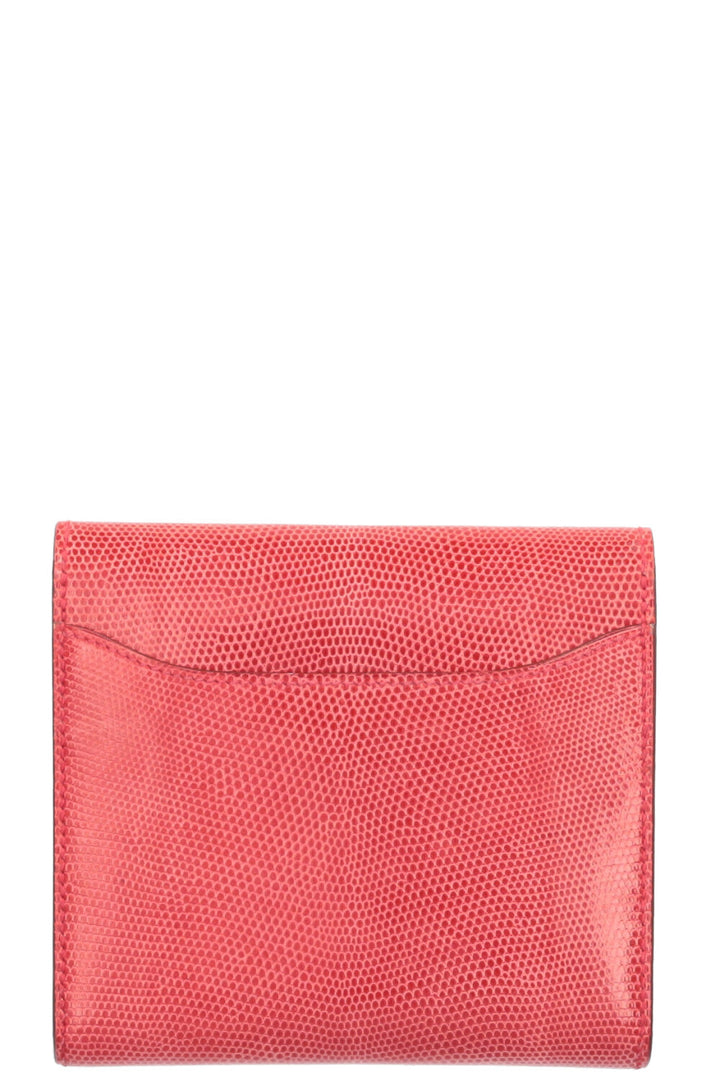 Miketest : Portefeuille Compact HERMÈS Constance Lézard Bougainvillier