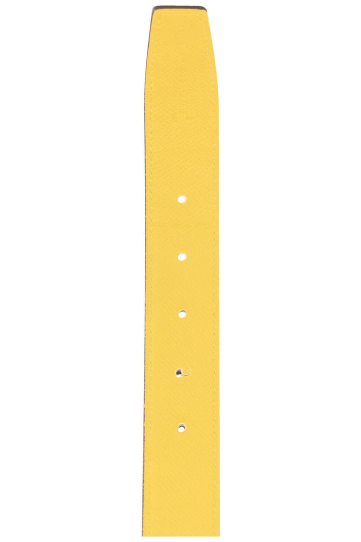 HERMÈS Constance H Belt Gris Etain Jaune Citron