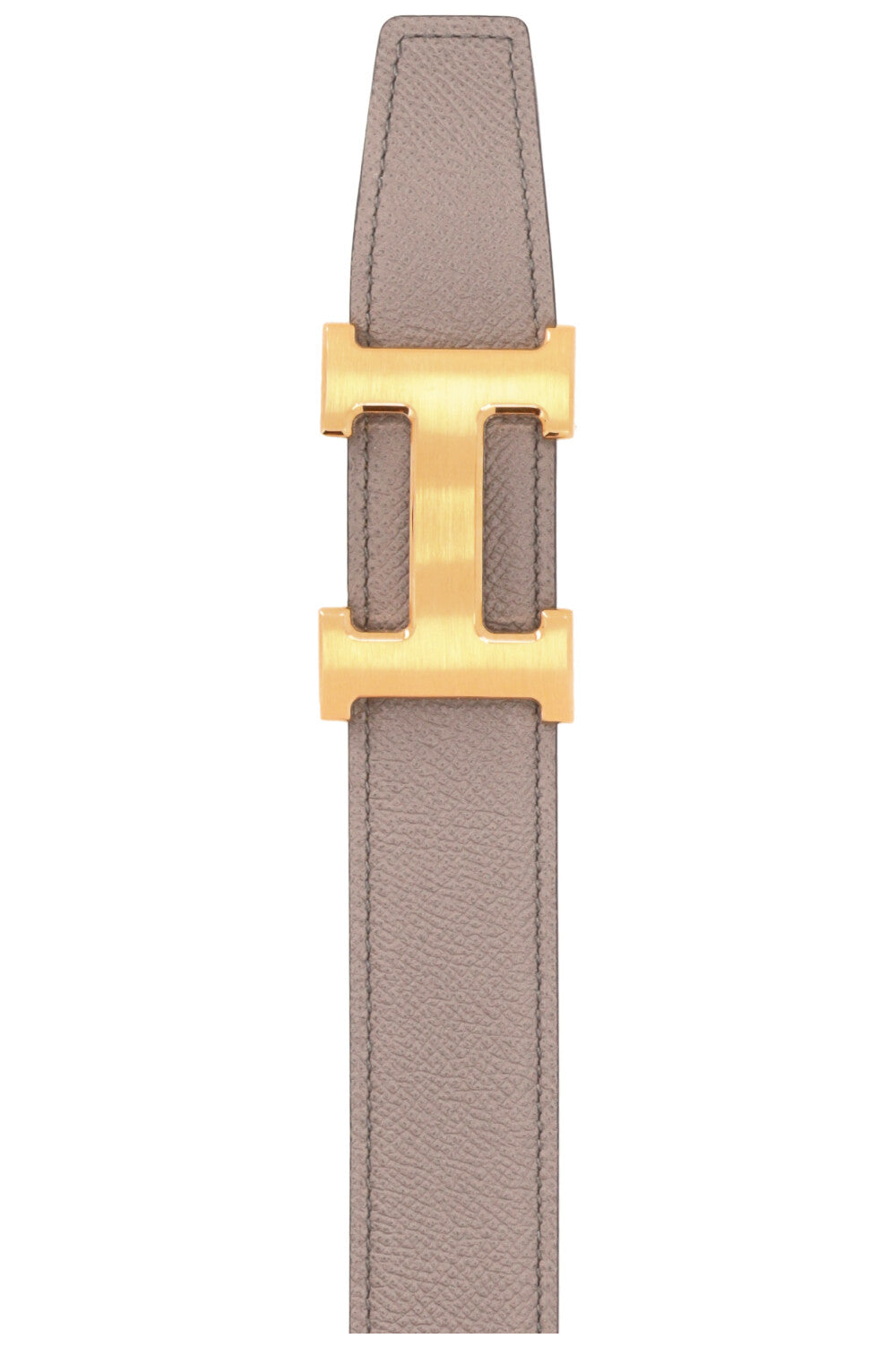 HERMÈS Constance H Belt Gris Etain Jaune Citron