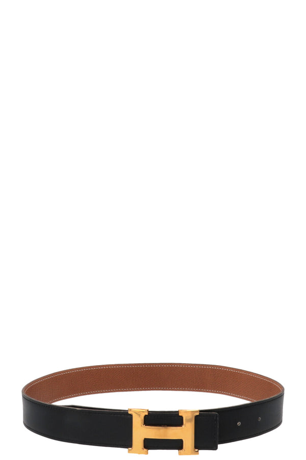 HERMÈS Constance H Belt Leather Gold